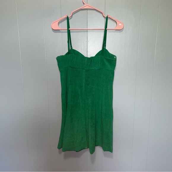 Zimmermann Short Green Terry Summer Dress Size Medium - Picture 6 of 6